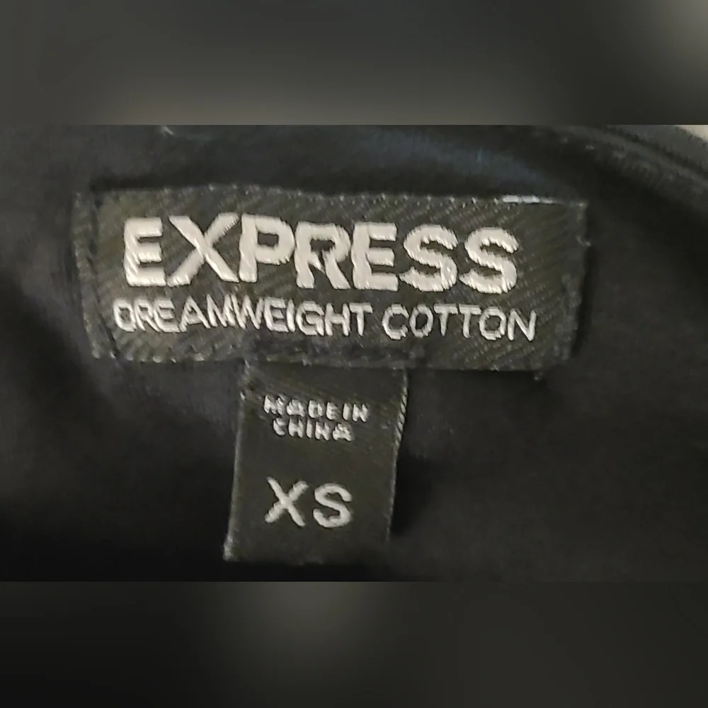 Express Dreamweight Halter Cotton Top in Black- XS - Picture 2 of 4